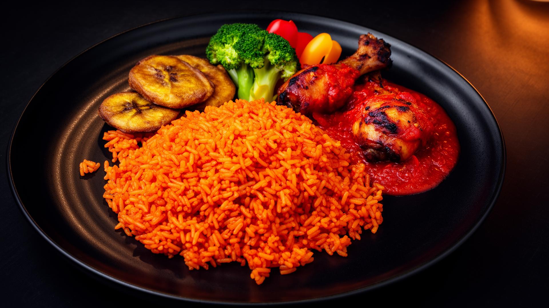 Signature Jollof rice plate